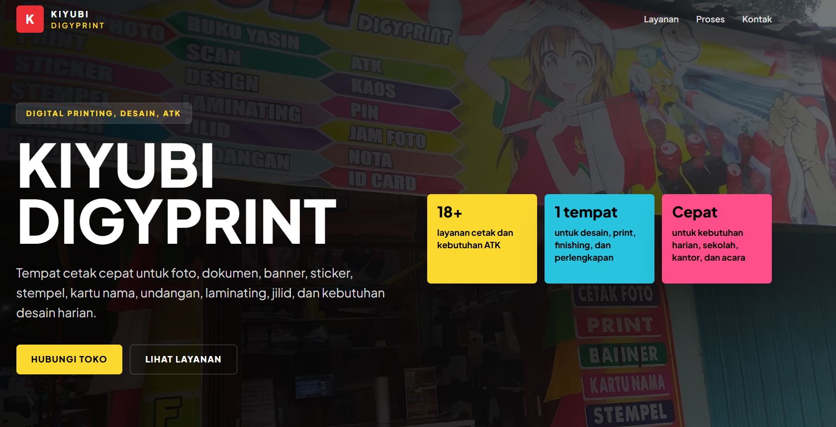 Contoh website digital print